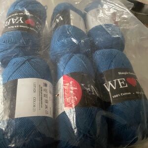 Blue Yarn Skeins